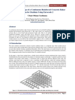 Analysis and Design of A Continuous Reinforced Concrete Raker Beam For Stad PDF