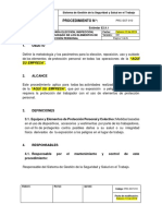 PRC-SST-010 Procedimiento para La Elección, Inspección, Reposición, Uso y Cuidado de Los EPP