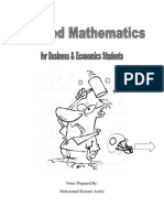 Notes on Applied Mathematics for Business and Economics Students