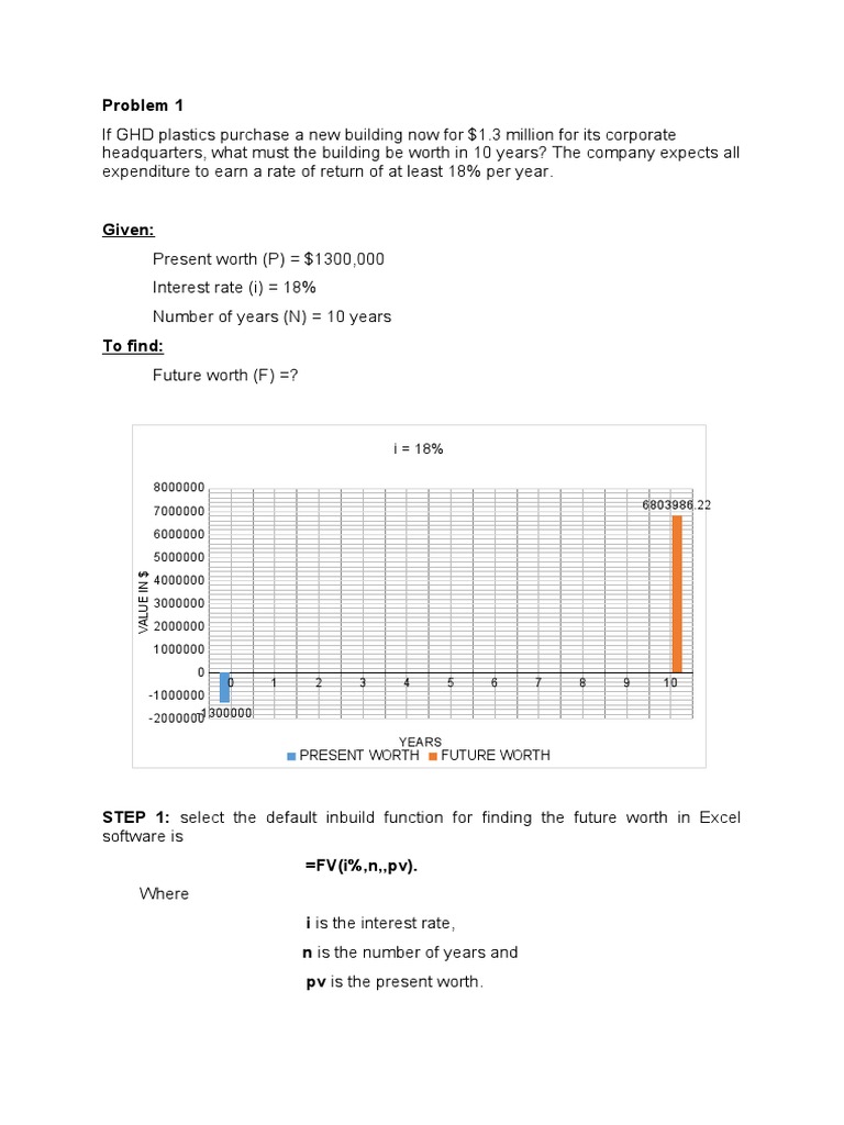 Future Worth and Present Value Calculations | PDF | Interest | Money