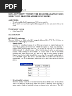 Experiment - 2: Data Movement Within The Registers Banks Using Direct and Register Addressing Modes