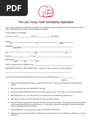scholarship application