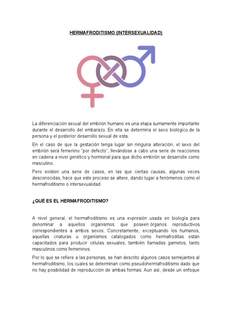 Hermafroditismo e Intersexualidad Explicados | PDF | Intersexual | Sexo, image size:768x1024
