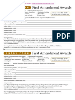 2011 First Amendment Awards Entry Form