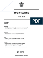 Bookkeeping: June 2019