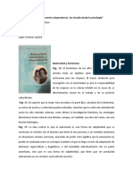 Apuntes Libro Maternidad-Autonomía y Dependencia, Un Estudio Desde La Psicología.