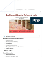 Banking and Financial Reforms in India - BankExamsToday