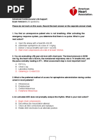 ACLS Exam Version A