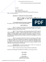Alteração de decretos sobre isolamento social na Bahia