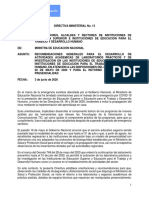 2020 06 03 Directiva No. 13 Apertura Progresiva de IES e IETDH