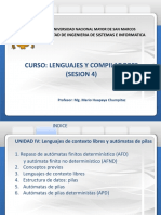 Lenguajes y Compiladores Sesion 4 27-01-2020 Version 1.0 Ultimo