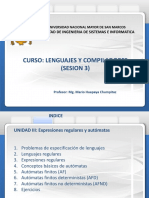 lenguajes y compiladores  sesion 3  semestre 2012-0  20-01-2020 version 1.0