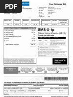 Your Reliance Bill: Summary of Current Charges Amount (RS)