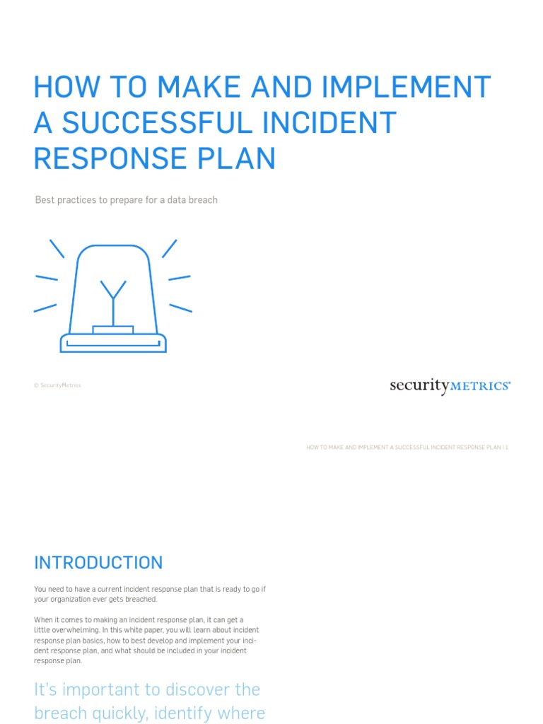 How To Make and Implement A Successful Incident Response Plan | PDF ...
