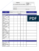 ST-F-SST-04 Check List de Inspeccion de Almacen