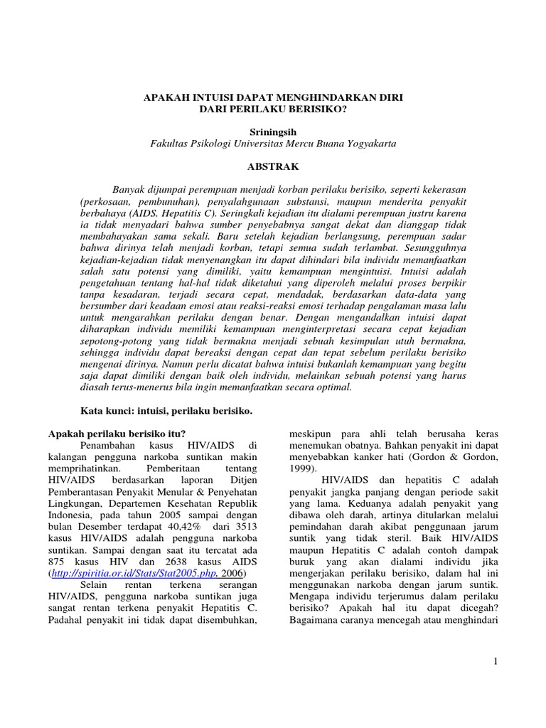 Mengasah Intuisi PDF | PDF