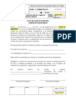 FT-SST-019 Formato Acta de Constitución Del Comité de Convivencia Laboral