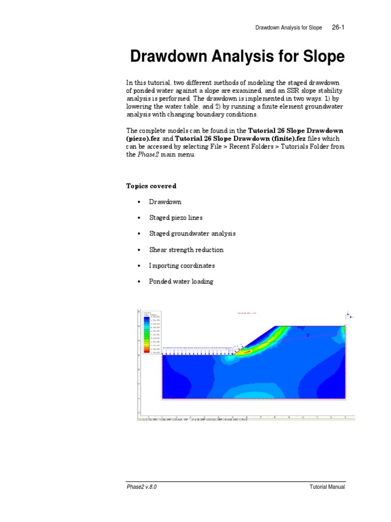 Tutorial 26 Drawdown Analysis For Slope | PDF | Mechanical Engineering ...