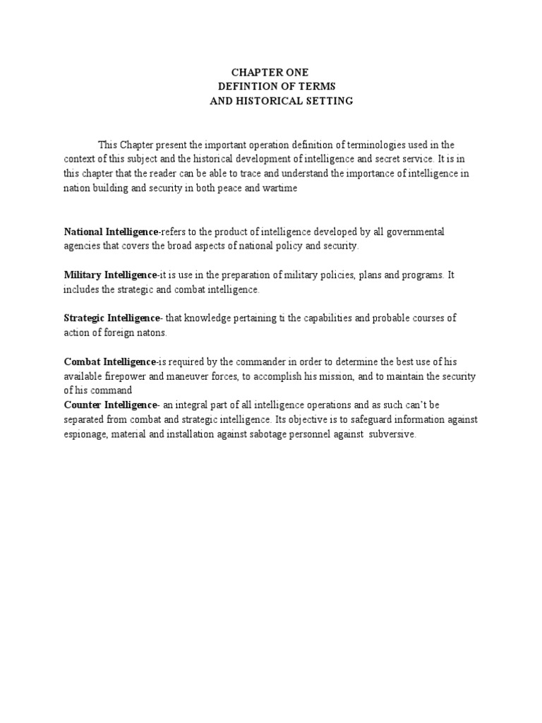 Understanding Intelligence and Espionage | PDF | Counterintelligence ...