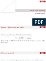 Digital Signal Processing: Solved HW For Day 9
