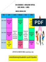 Horario académico virtual nivel inicial 5 años