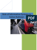 Role of Information Systems in Indian Railways