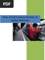 Role of Information Systems in Indian Railways