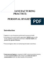 Good Manufacturing Practice: Personal Hygiene