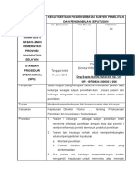 SPO Keikutsertaan pasien sebagai subjek penelitian