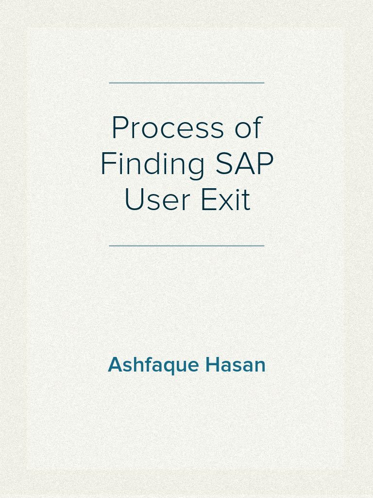 Sap User Exit Finden – Sap User Exits Übersicht – IRANNZ