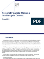 Personal Financial Planning in A Life-Cycle Context: 7 July 2015