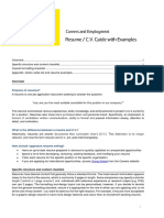 Info Sheet - Resume Checklist