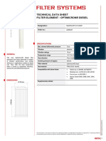 Technical Data Sheet Filter Element - Optimicron® Diesel: Specifications