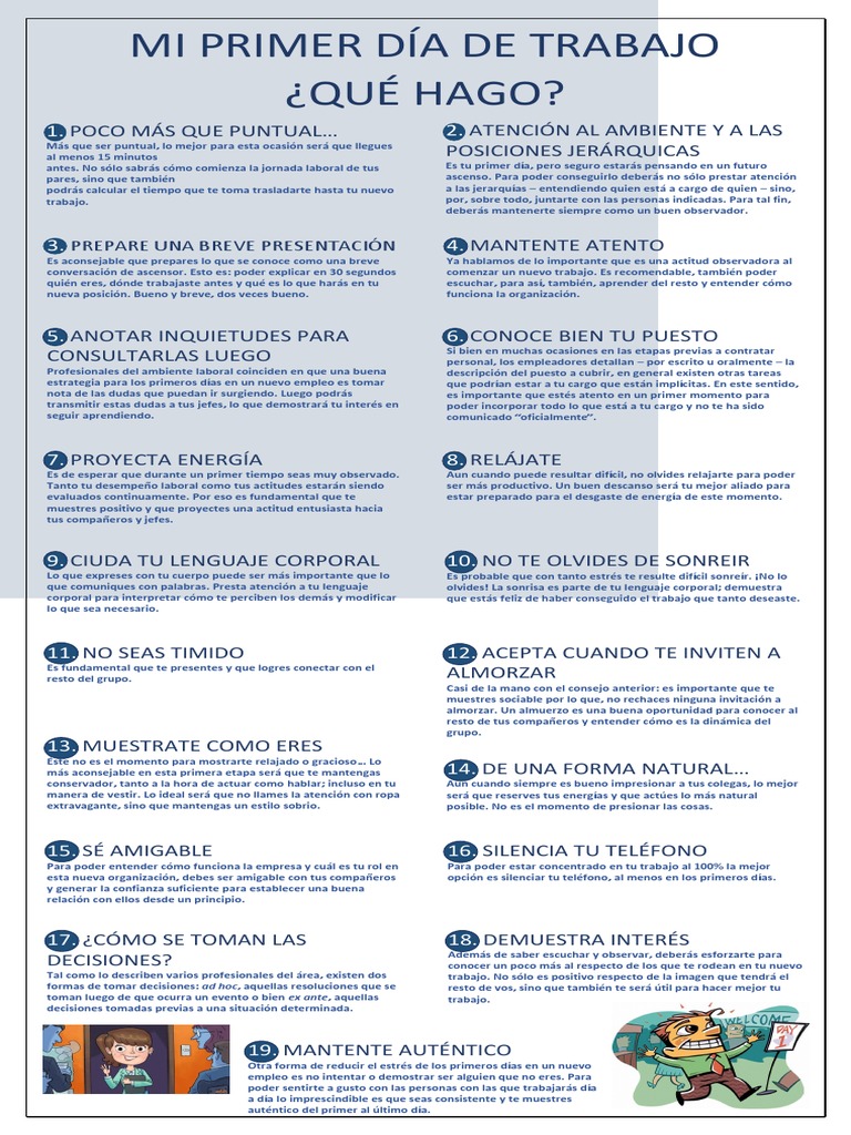 Mi Primer Día de Trabajo | PDF | Science | Ciencia humana