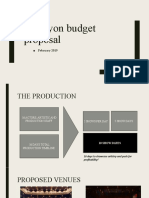 Mansyon Budget Proposal: February 2019