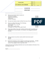 Employee Medical Questionaire