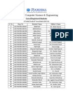 School of Computer Science & Engineering: List of Registered Students