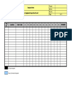 Fire Extinguisher Monthly Inspection Register