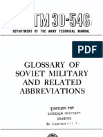 TM 30-546 1956 Obsolete) Glossary of Soviet Military and Related Abbreviations