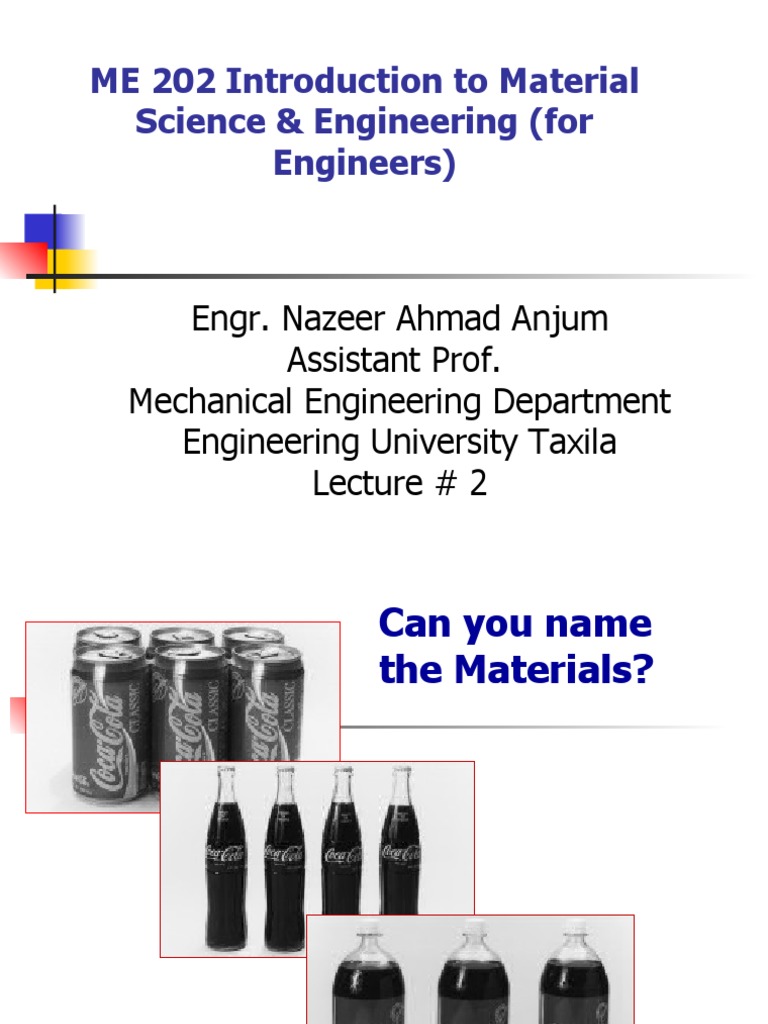 Lect2Introduction To Material Science PDF Ceramics Materials