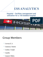 Business Analytics: Hospital - Facilities Management and Utilisation For A 100 Bedded Hospital
