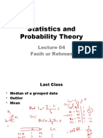 Statistics and Probability Theory: Fasih Ur Rehman