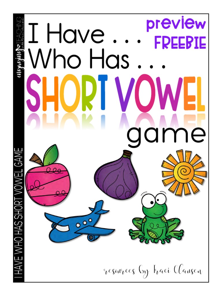 I Have Who Has Short Vowels PDF | PDF | Computing And Information ...
