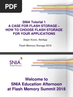 SNIA Tutorial 1 A Case For Flash Storage - How To Choose Flash Storage For Your Applications