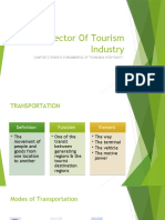 Sector Of Tourism Industry Transportation And Accommodation