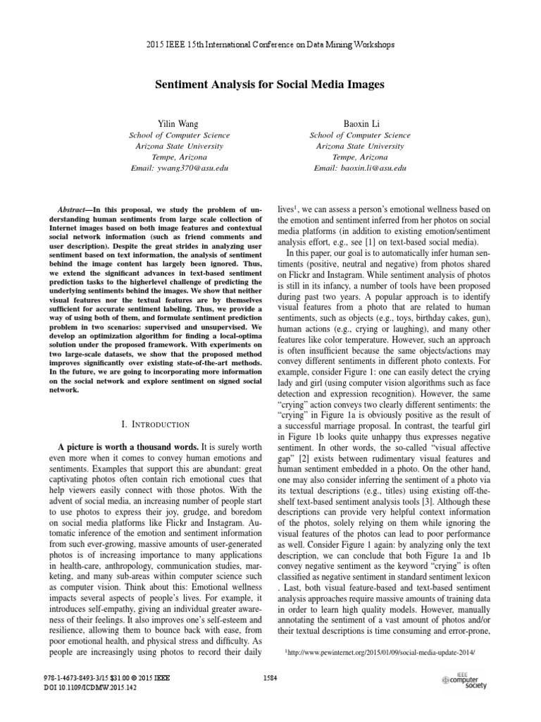 Sentiment Analysis For Social Media Images | PDF | Deep Learning ...