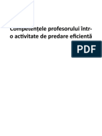 Competențele Profesorului Într-O Activitate de Predare Eficientă