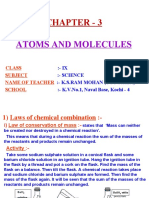 Chapter - 3: Atoms and Molecules