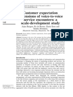 Customer Expectation Dimensions of Voice-To-Voice Service Encounters: A Scale-Development Study