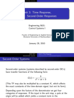 Unit 3: Time Response, Part 2: Second-Order Responses: Engineering 5821: Control Systems I